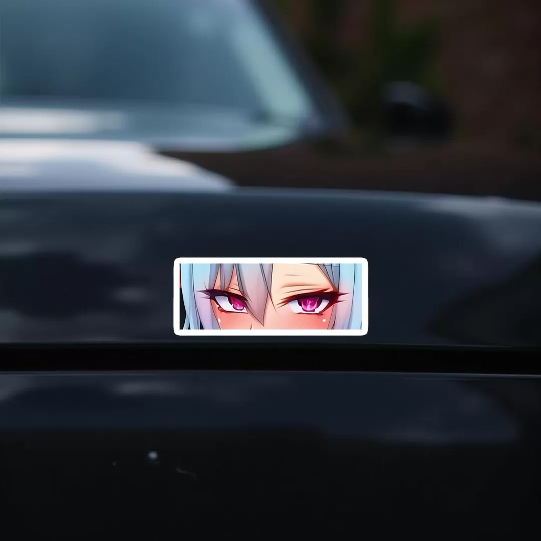 Sultry Anime Eyes Car Sticker – 5.9 Inch Waterproof Vinyl Decal 2pcs. - Image 3
