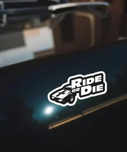 Ride or Die Sticker – Muscle Car Design Vinyl Decal – 5.9 Inch Waterproof 2pcs. - Image 4