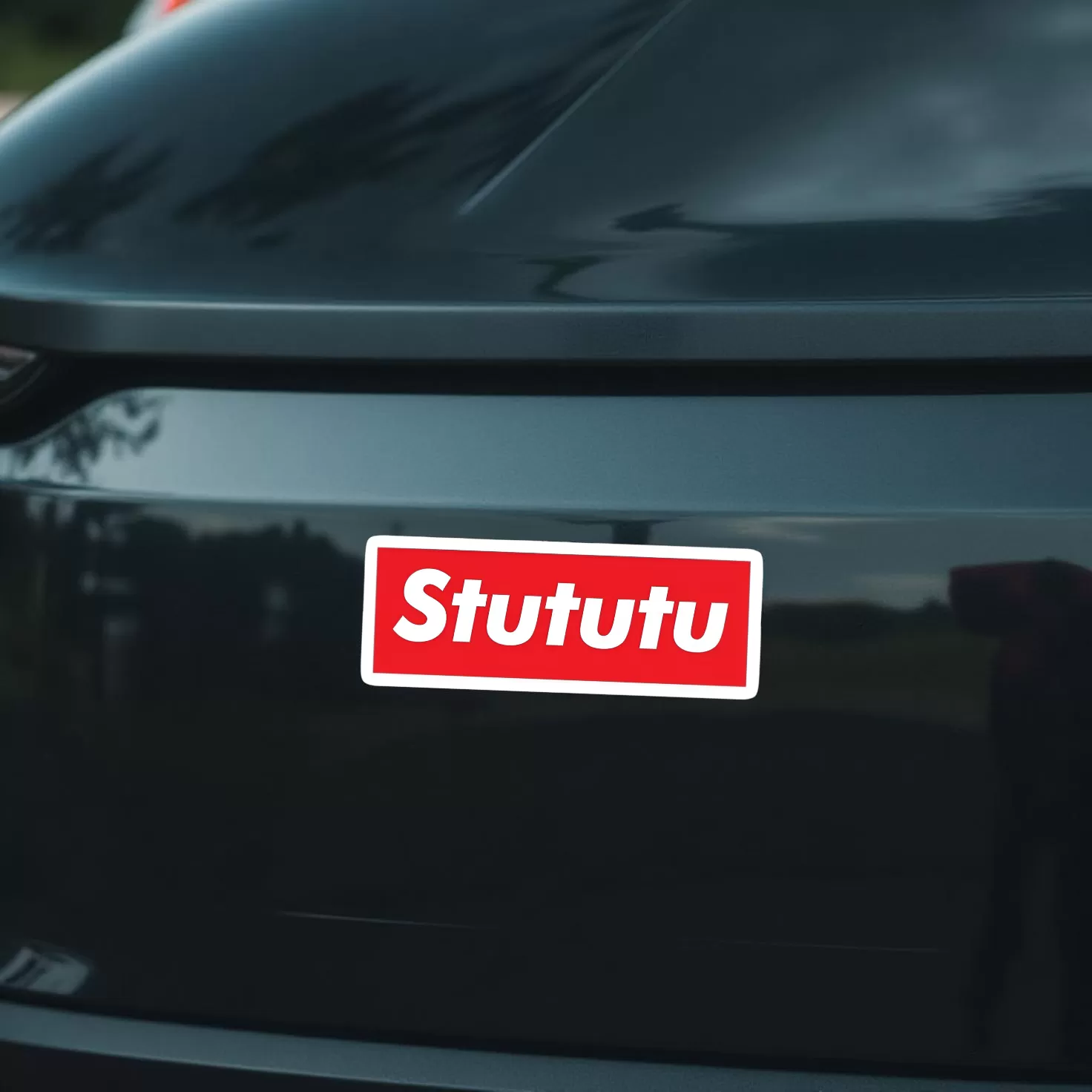 Stututu Sticker β Funny Turbo Car Decal β 5.9 Inch Waterproof Vinyl 2pcs. - Image 3