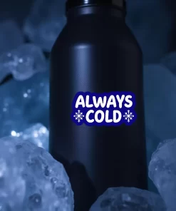 Always Cold Sticker (2pcs Set) – Funny Weather Vinyl Decal, 3 Inch - Image 4
