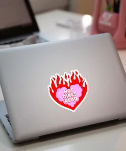 Hot Girls Read” Sticker (2pcs) – Aesthetic Book Lover Vinyl Decal, 3 Inch - Image 4