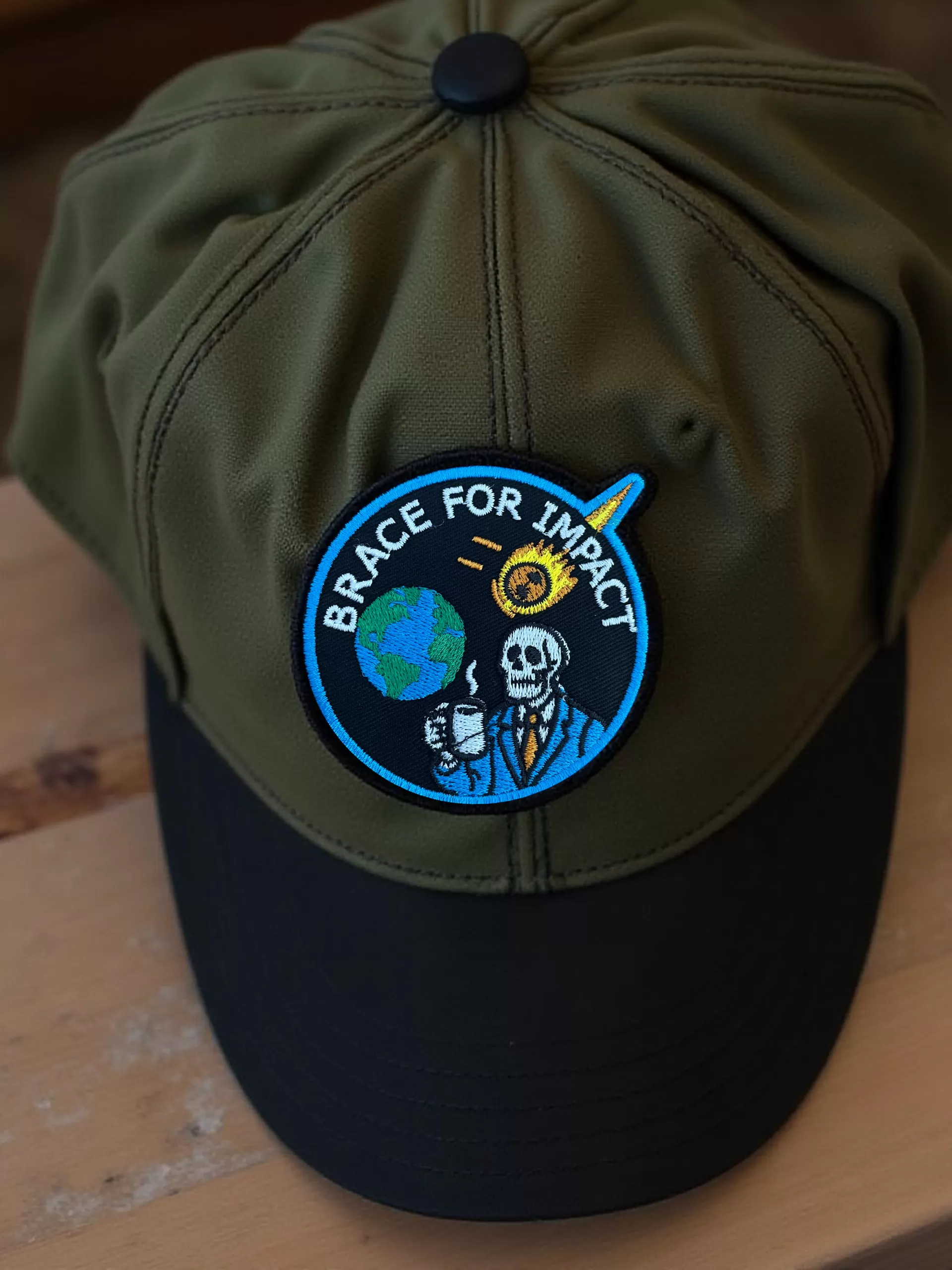 Brace for Impact Patch – 3" Embroidered Hook & Loop Morale Patch - Image 4