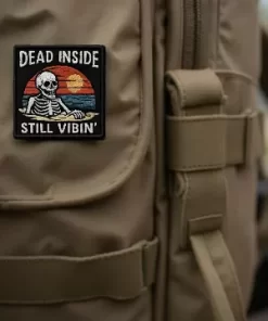 Dead Inside Still Vibin’ Patch – 3" Embroidered Hook & Loop Morale Patch - Image 4
