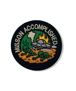 Mission Accomplished UFO Patch – 3" Embroidered Hook & Loop Morale Patch