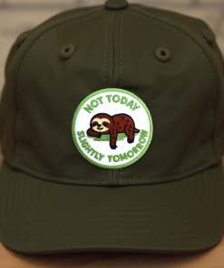 Not Today, Slightly Tomorrow Sloth Patch – 3" Embroidered Hook & Loop Morale Patch - Image 4