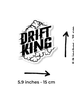 Alternative view of Drift King Car Sticker – 5.9 Inch Waterproof Vinyl Decal 2pcs