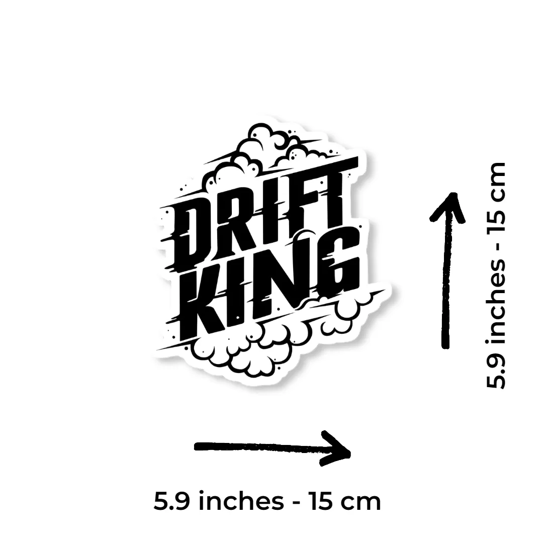 Drift King Car Sticker β 5.9 Inch Waterproof Vinyl Decal 2pcs - Image 2