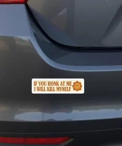 βIf You Honk at Meβ Funny Dark Humor Car Sticker β 5.9 Inch Waterproof Vinyl Decal 2pcs - Image 4