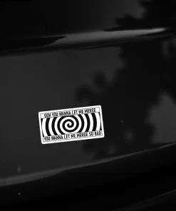 “Let Me Merge” Funny Car Sticker – Sarcastic Traffic Humor Vinyl Decal – 5.9 Inch Waterproof 2pcs - Image 3