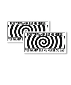 “Let Me Merge” Funny Car Sticker – Sarcastic Traffic Humor Vinyl Decal – 5.9 Inch Waterproof 2pcs