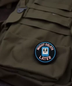 Might Delete Later Patch – 3" Embroidered Hook & Loop Morale Patch - Image 3
