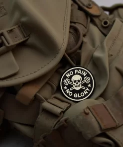 No Pain No Glory Patch – 3" Embroidered Hook & Loop Morale Patch - Image 3