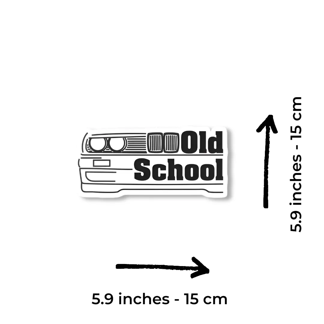 Old School Car Sticker β Classic Car Line Art Vinyl Decal β 5.9 Inch Waterproof 2pcs - Image 2