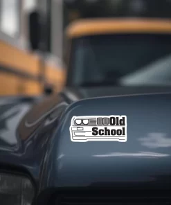 Old School Car Sticker β Classic Car Line Art Vinyl Decal β 5.9 Inch Waterproof 2pcs - Image 3