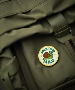 Born to Be Mild Snail Patch – 3" Embroidered Hook & Loop Morale Patch - Image 4