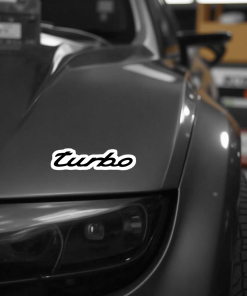 Turbo Script Car Sticker – 5.9 Inch Waterproof Vinyl Decal 2pcs - Image 3