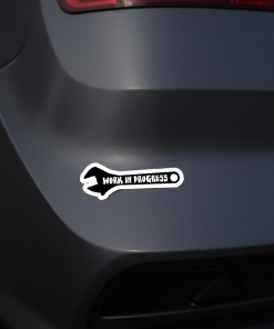 Work in Progress Wrench Car Sticker – 5.9 Inch Waterproof Vinyl Decal 2pcs - Image 3