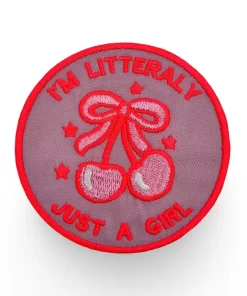 I’m Literally Just a Girl Patch – 3" Embroidered Hook & Loop Morale Patch