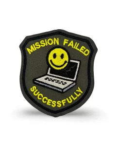 Mission Failed Successfully Patch – 3" Embroidered Morale Patch with Hook & Loop Backing