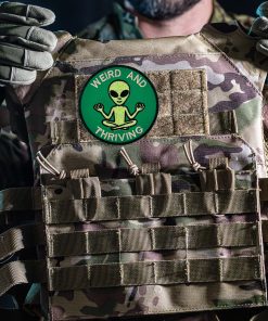 Weird and Thriving Patch – 3" Embroidered Alien Morale Patch with Hook & Loop Backing - Image 4