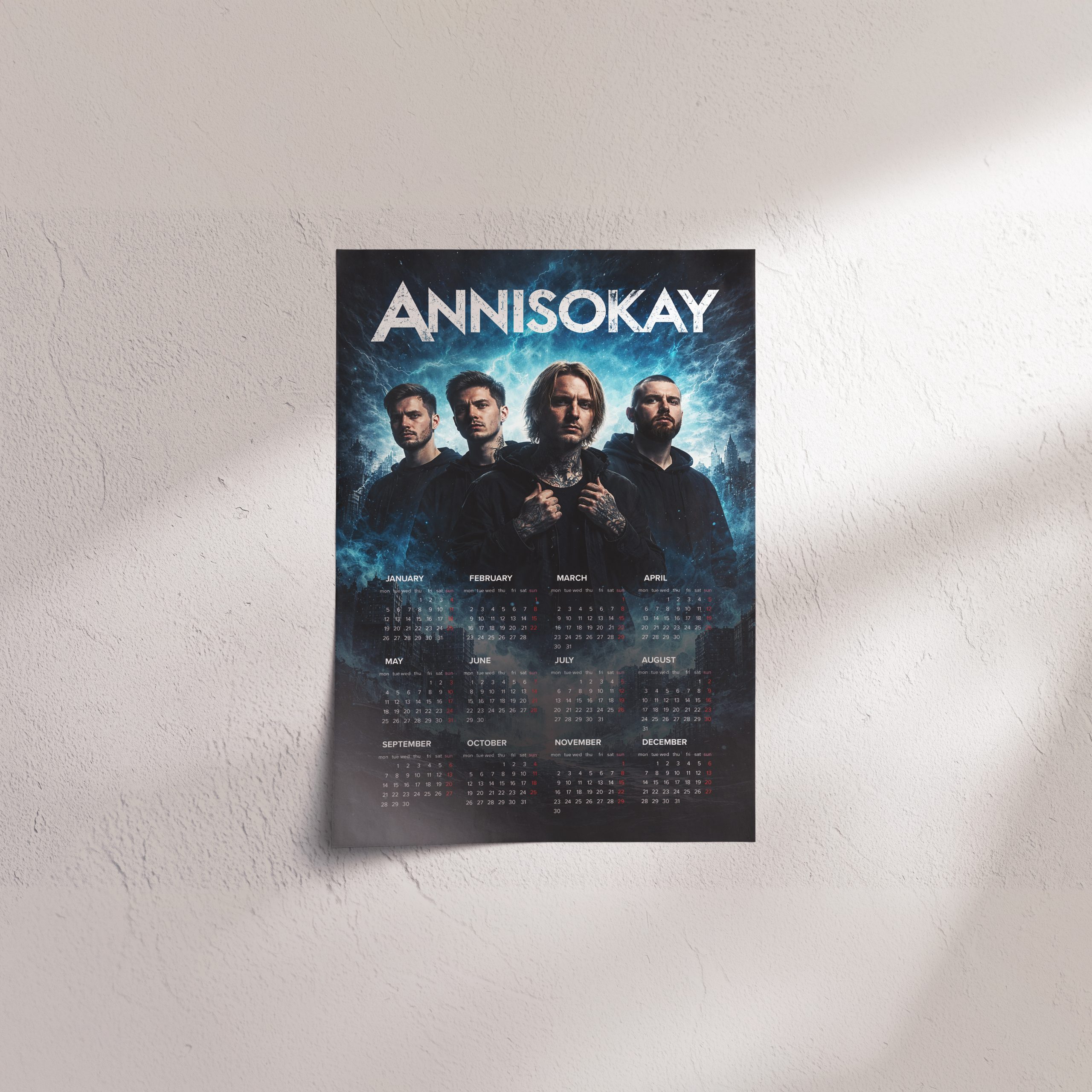 Anni Is Okay A3 Wall Calendar — Dark Art Print for 2026