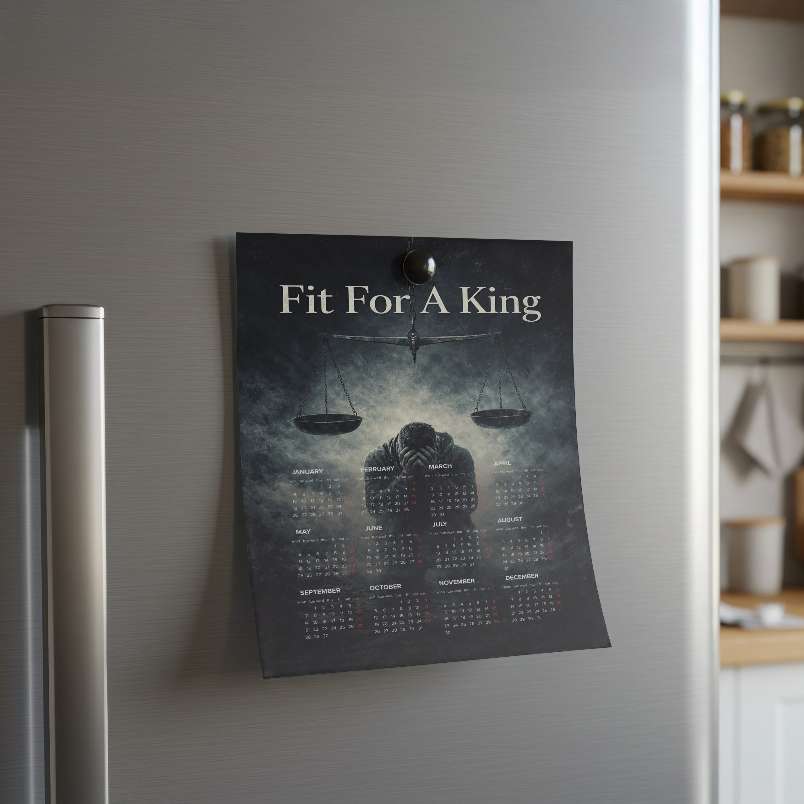 FIt For A King A3 Wall Calendar — Dark Art Print for 2026 - Image 2