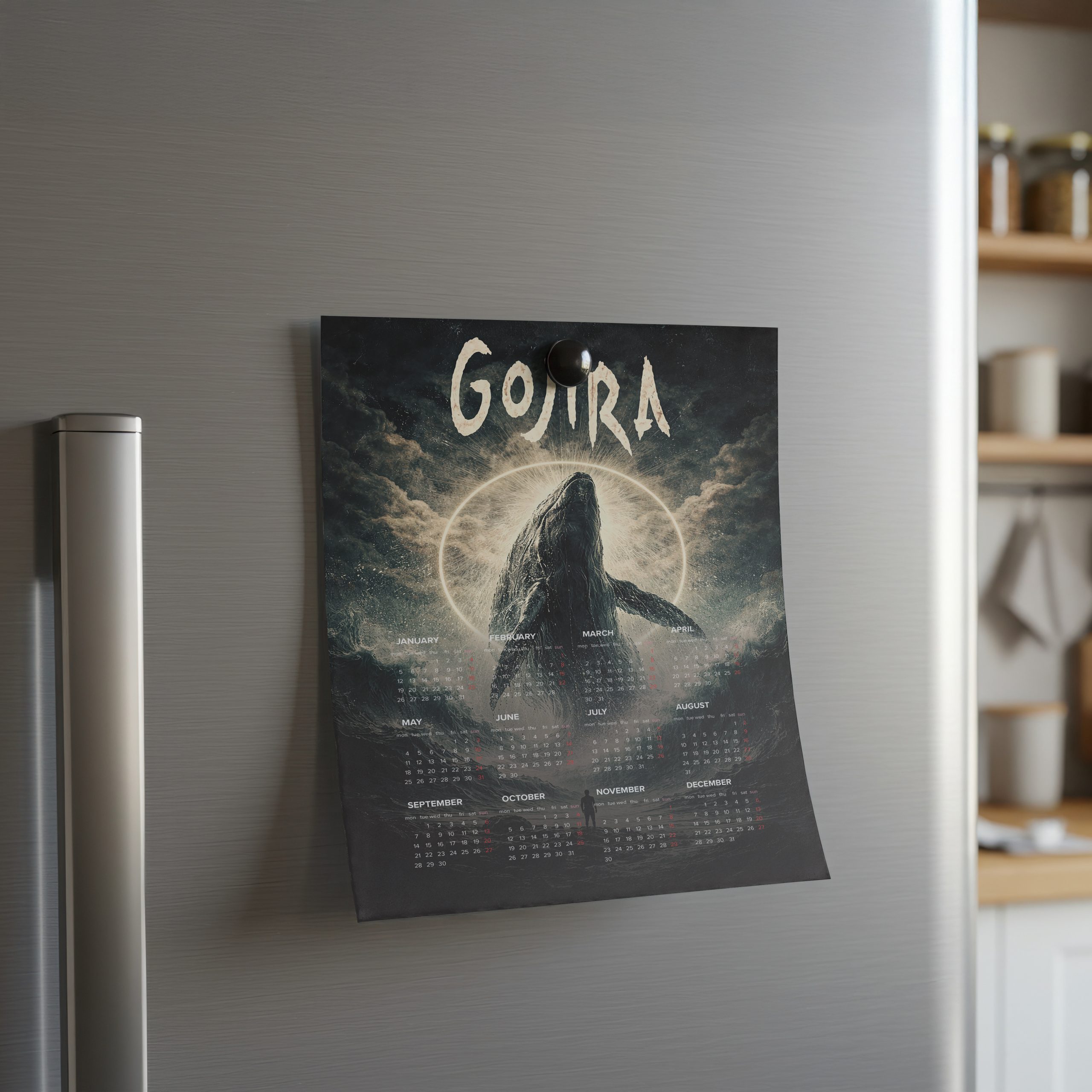 Gojira A3 Wall Calendar — Dark Art Print for 2026 - Image 2