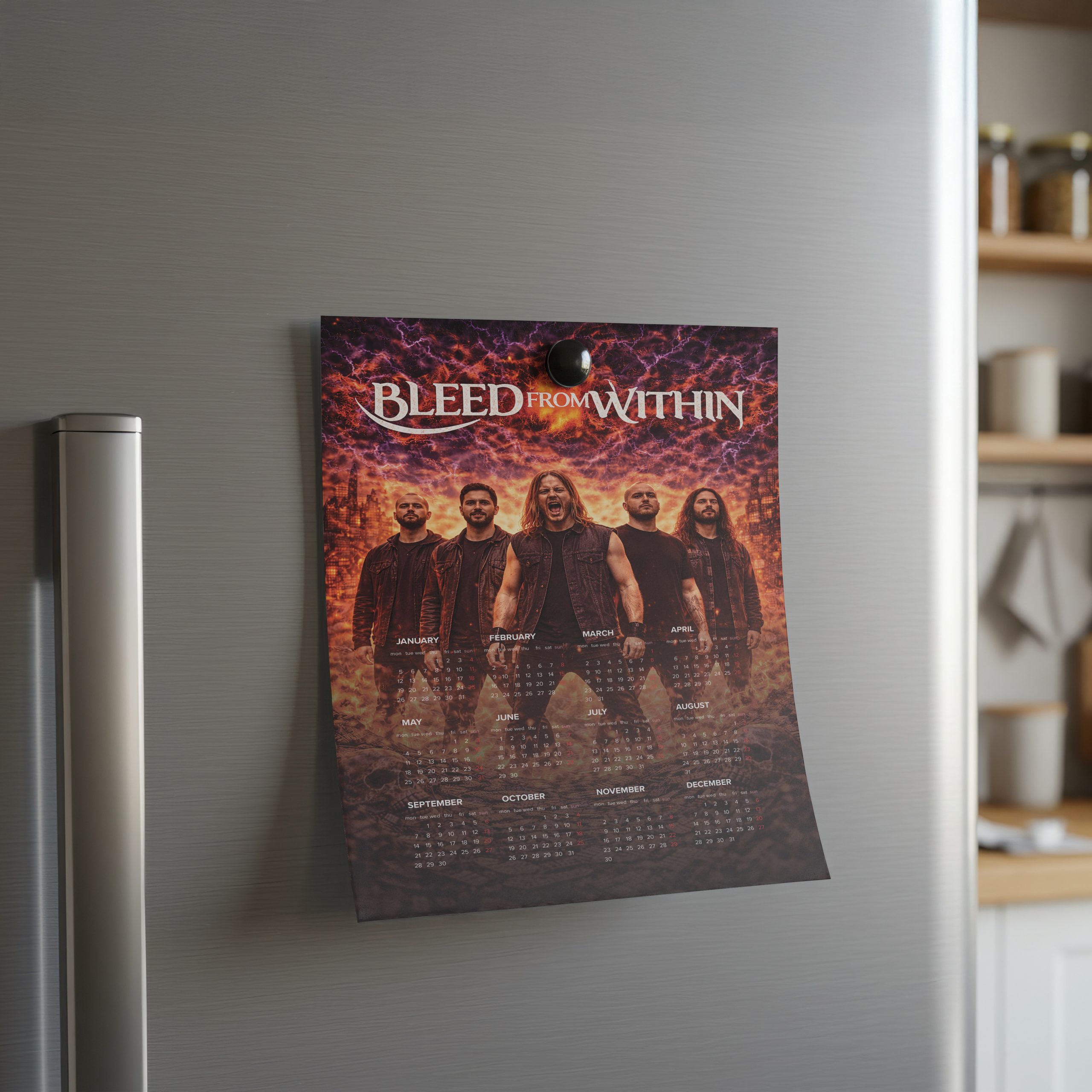 Bleed From Within A3 Wall Calendar — Dark Art Print for 2026 - Image 2