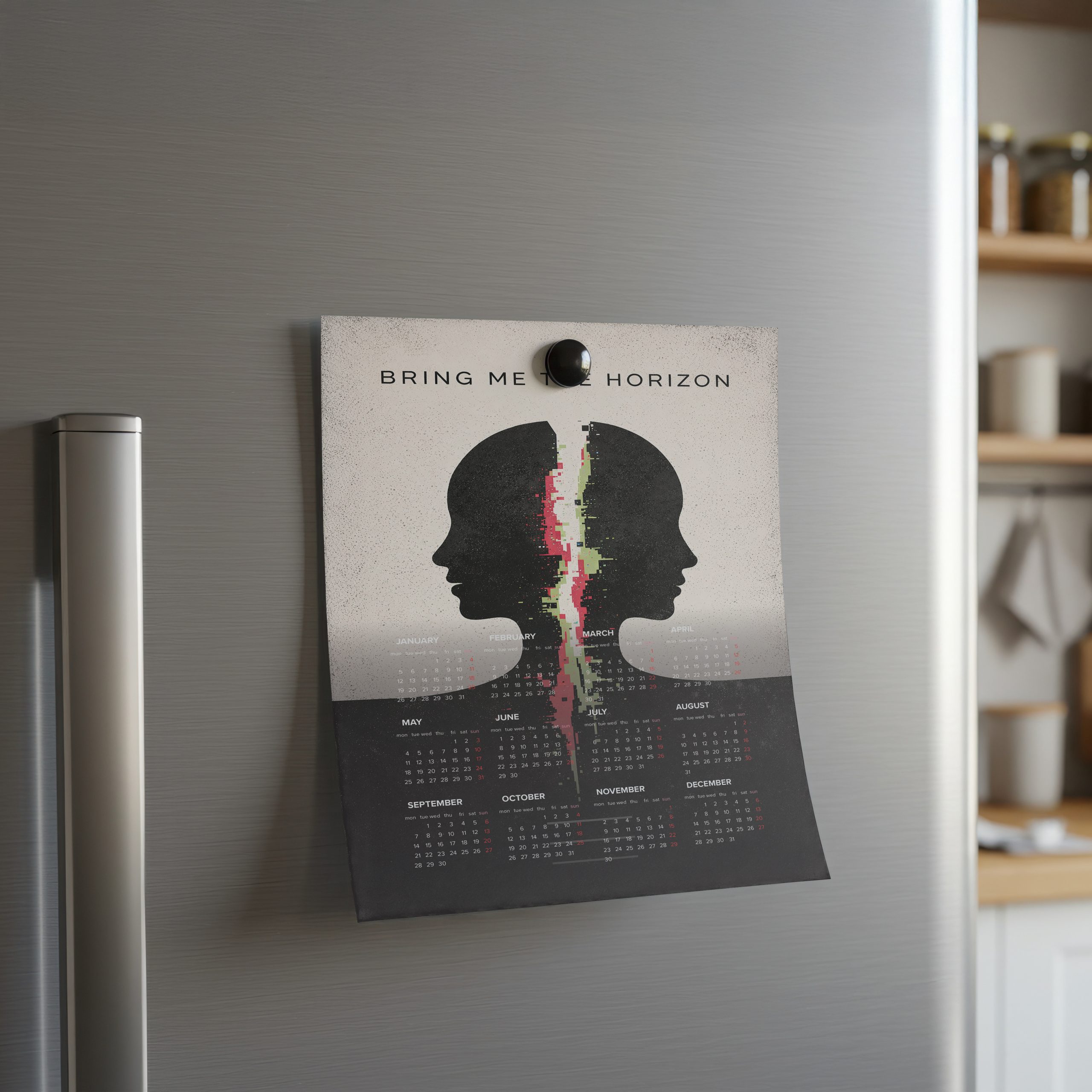 Bring Me The Horizon A3 Wall Calendar — Dark Art Print for 2026 - Image 2