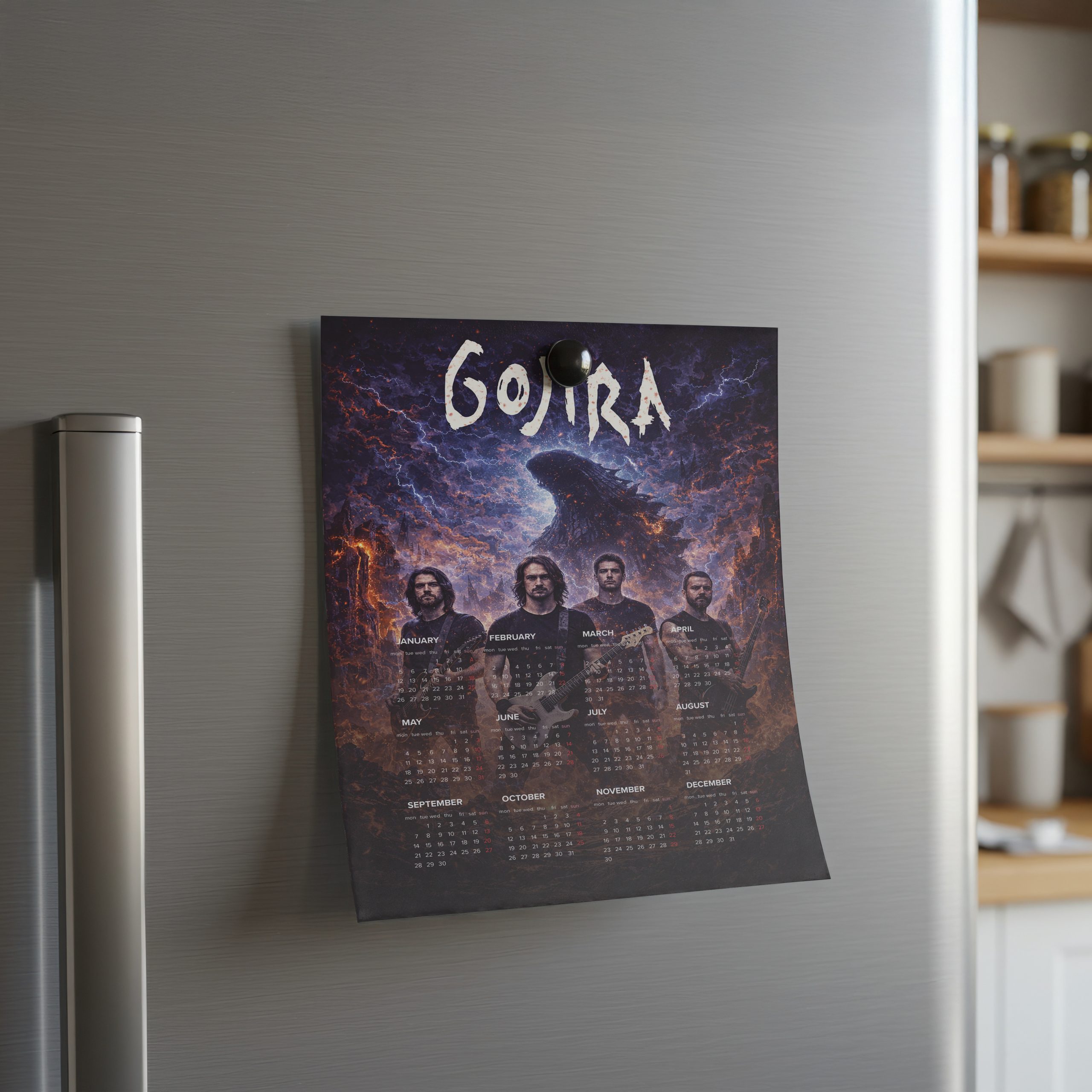 Gojira A3 Wall Calendar — Dark Art Print for 2026 - Image 2
