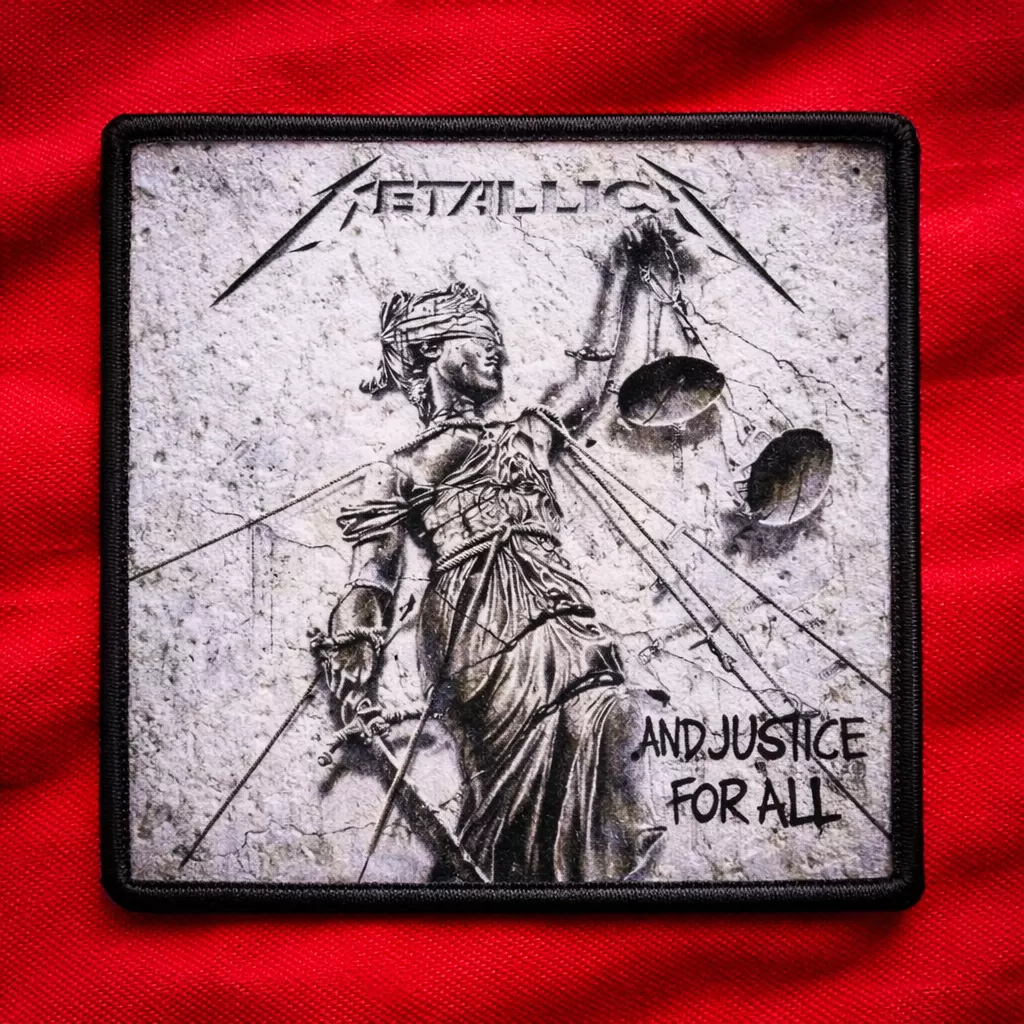 Lady Justice Metal Patch | 10×10 cm Sublimated Thrash Metal Patch