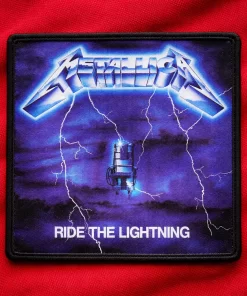 Electric Chair Lightning Patch | 10×10 cm Sublimated Metal Patch