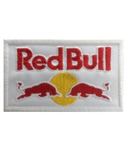 White 10X6 Red Bull Embroidered Patch Badge Applique Iron on