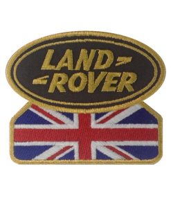 9X7 Land Rover Union Jack Gold Embroidered Patch Badge Applique Iron on