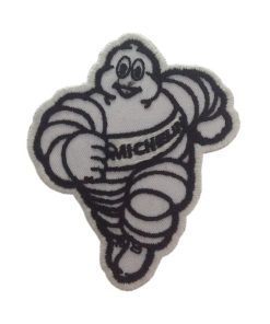 9X7 Michelin Bibendum White Embroidered Patch Badge Applique Iron on