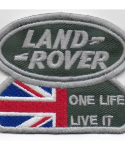 9X7 Land Rover One Life Live It Union Jack Embroidered Patch Badge Applique Iron on