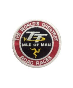 7X7 Tt Isle Of Man The Worlds Greatest Road Races Embroidered Patch Badge Applique Iron on