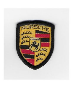4X3 Porsche Gold Embroidered Patch Badge Applique Iron on