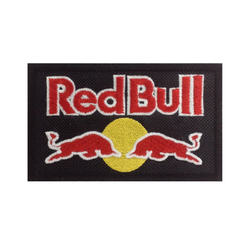Black 10X6 Red Bull Embroidered Patch Badge Applique Iron on