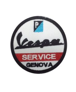 7X7 Vespa Service Genova Embroidered Patch Badge Applique Iron on
