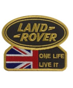 9X7 Land Rover One Life Live It Gold Embroidered Patch Badge Applique Iron on