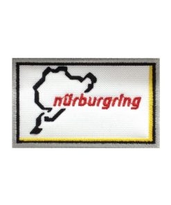 10X6 Nurburgring White Embroidered Patch Badge Applique Iron on