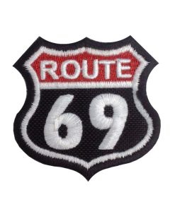 6X6 Route 69 Embroidered Patch Badge Applique Iron on