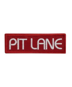 Embroidered Sew On Patch 9X3 Pit Lane Embroidered Patch Badge Applique Iron on