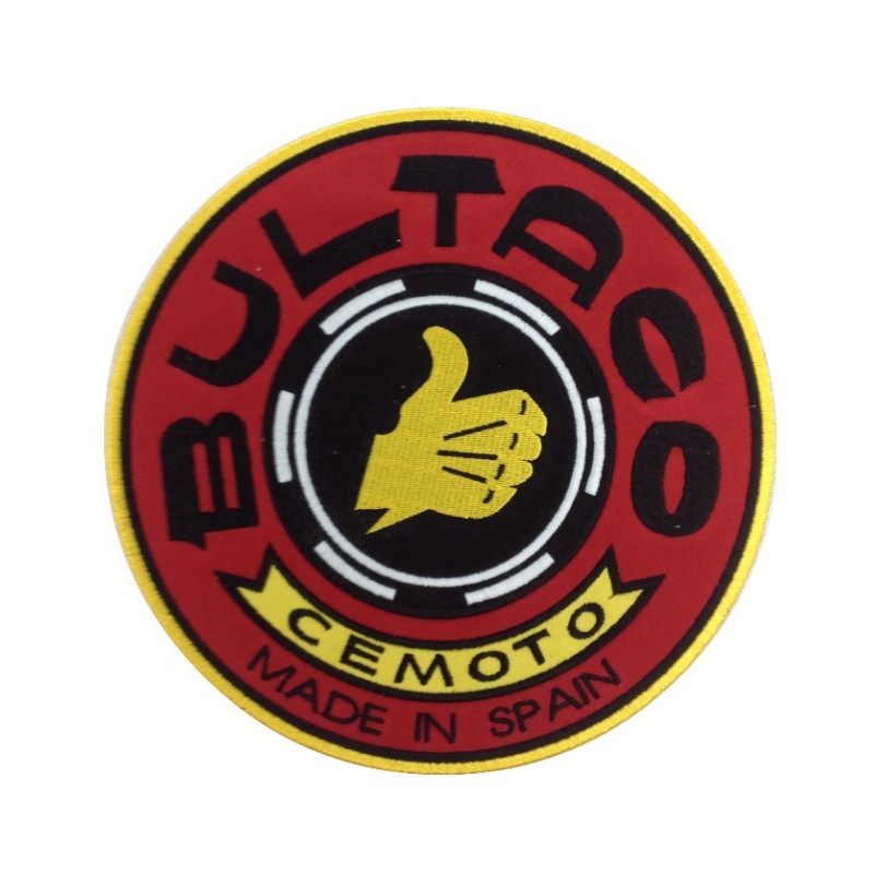 Embroidered Sew On Patch 22X22 Bultaco Cemoto Made In Spain Embroidered Patch Badge Applique Iron on