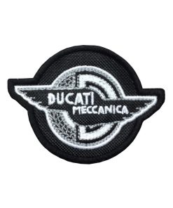 9X7 Ducati Meccanica Black Embroidered Patch Badge Applique Iron on