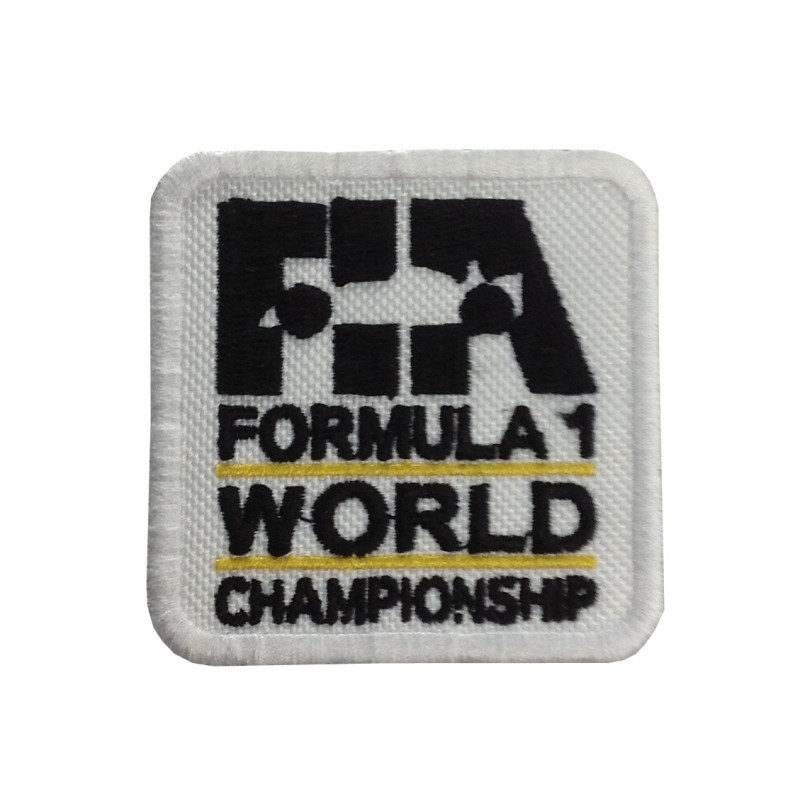 Embroidered Sew On Patch 6X6 Fia F1 Formula 1 World Championship Embroidered Patch Badge Applique Iron on