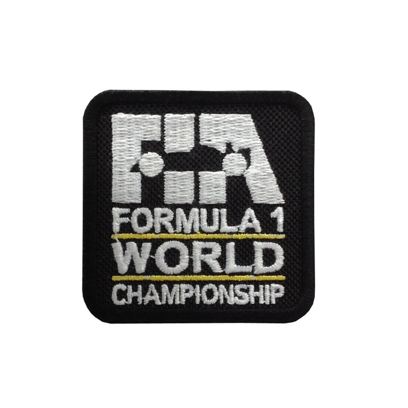 Embroidered Sew On Patch 6X6 Fia F1 Formula 1 World Championship Embroidered Patch Badge Applique Iron on