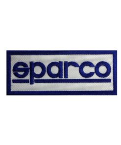 10X4 Sparco White Embroidered Patch Badge Applique Iron on
