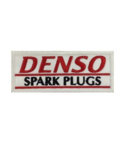 Embroidered Sew On Patch 10X4 Denso Spark Plugs Embroidered Patch Badge Applique Iron on